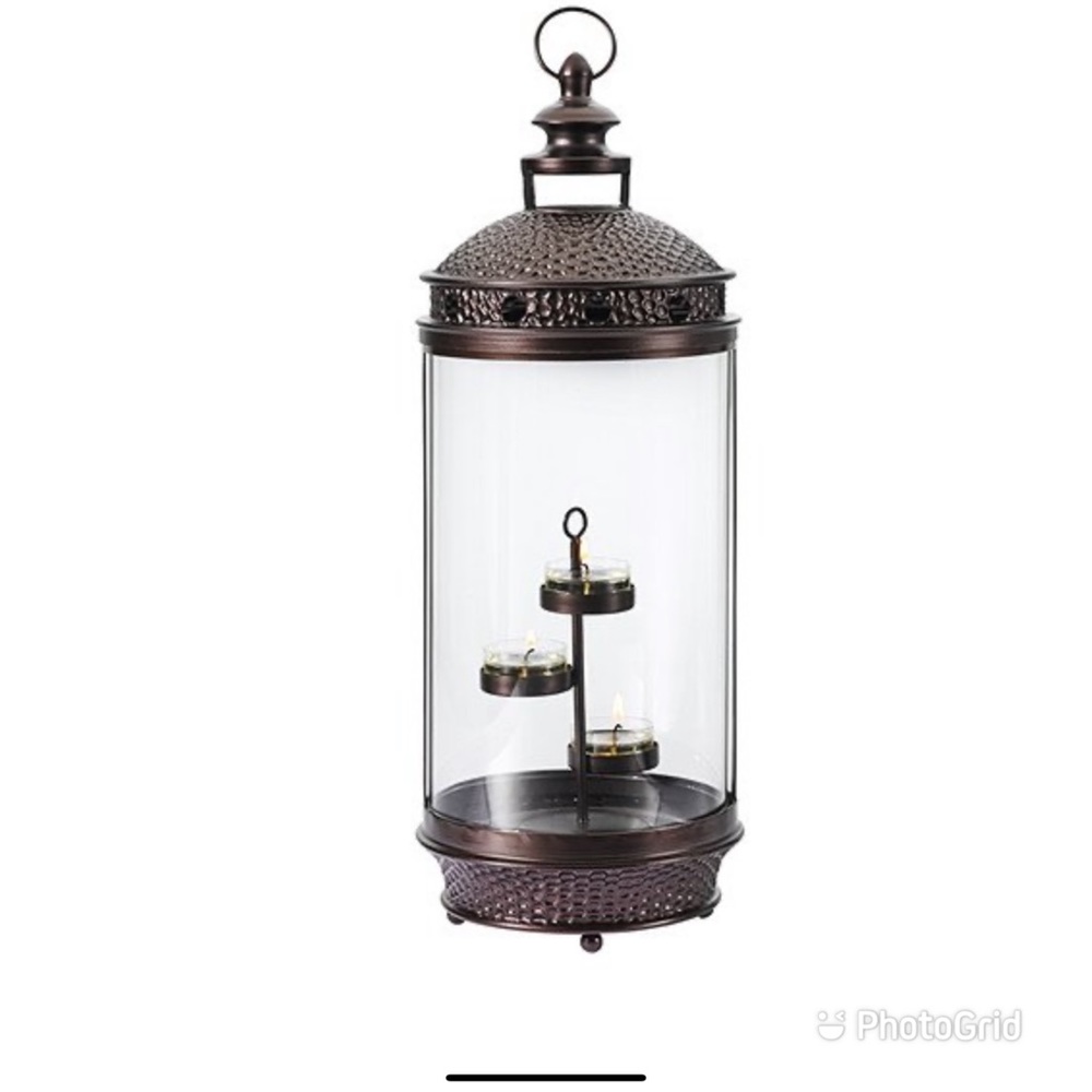Tea light lantern , $130 w the candles w it